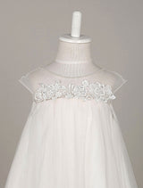 Boho Tulle Lace Illusion A-line Toddler'S Dinner Swing Dress-showprettydress