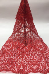 Burgundy Deep V-Neck Long Sleeve Mermaid Prom Dress With Sequins-showprettydress