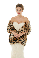 Catherine - Winter Faux Fur Wedding Wrap-showprettydress