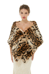 Catherine - Winter Faux Fur Wedding Wrap-showprettydress