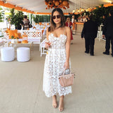 Chic White Spaghetti Strap Princess Summer Homecoming Dresses-showprettydress