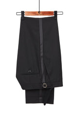 Classy Black Peaked Lapel Men Suits for Prom-showprettydress
