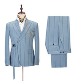 Classy Striped Peaked Lapel Classic Men Suits Online-showprettydress