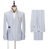 Classy Striped Peaked Lapel Men Suits Online-showprettydress