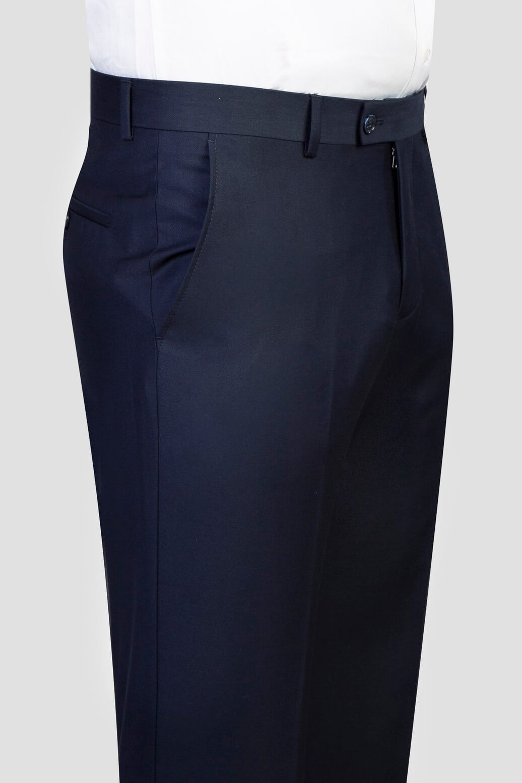 Dark Navy Double-Breasted Formal Suit with Satin Lapel