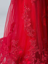 Eleagnt Evening Dress Mermaid Off The Shoulder Lace Lace Tulle Formal Party Dresses-showprettydress