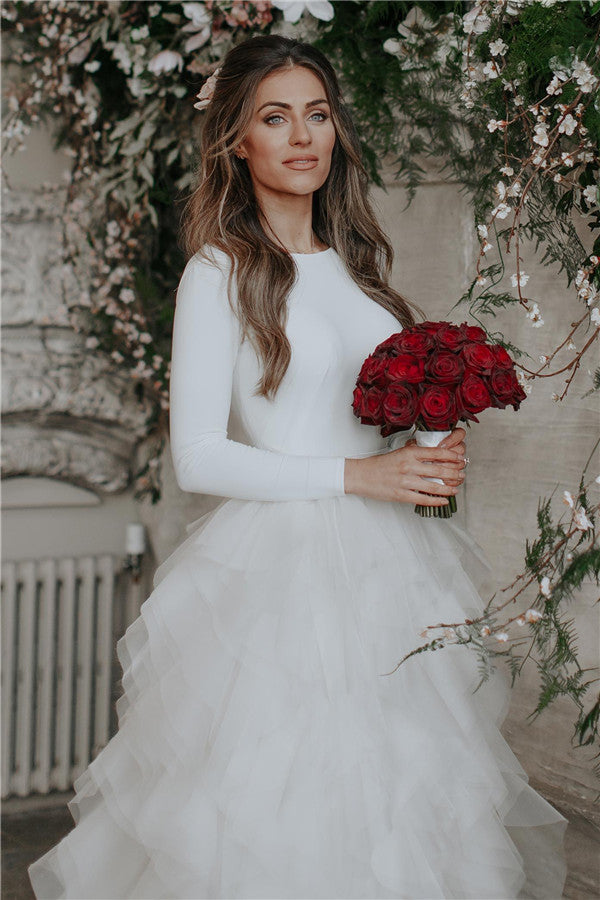 Elegant Lace Applique Wedding Dresses Sleeveless With Split-showprettydress