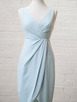 Elegant Sleeveless A-Line V-Neck High Low Homecoming Dress-showprettydress