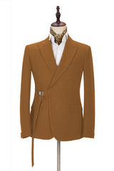 Elegant Slim Fit Two-Piece Peaked Lapel Prom Suits for Men-showprettydress