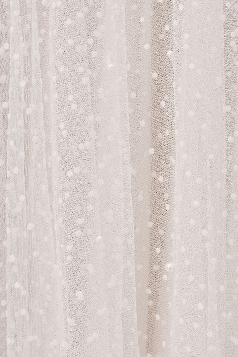 Exclusive White Wedding Dresses T-Length A-Line Sweetheart Pearls Spaghetti Straps Tea Length Bridal Dress-showprettydress