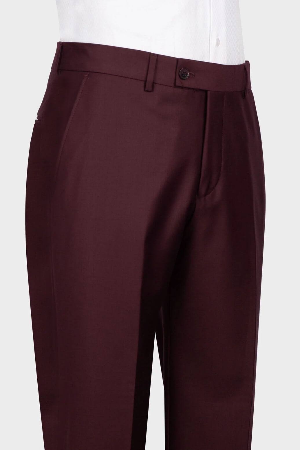 Burgundy Satin Shawl Lapel Slim Fit Prom & Wedding Suit