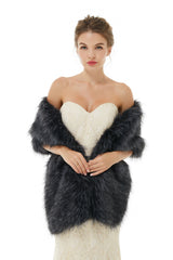 Gabriella - Winter Faux Fur Wedding Wrap-showprettydress