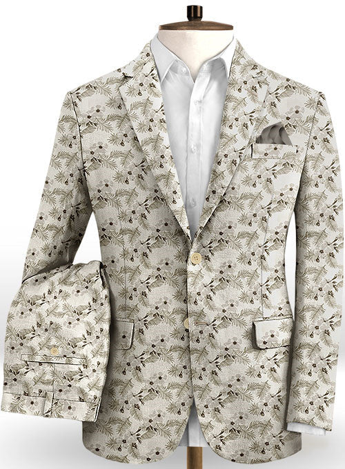 Glamorous Flower Printed Men Suits Online Two Pieces Prom Outfits Tuxedo-showprettydress