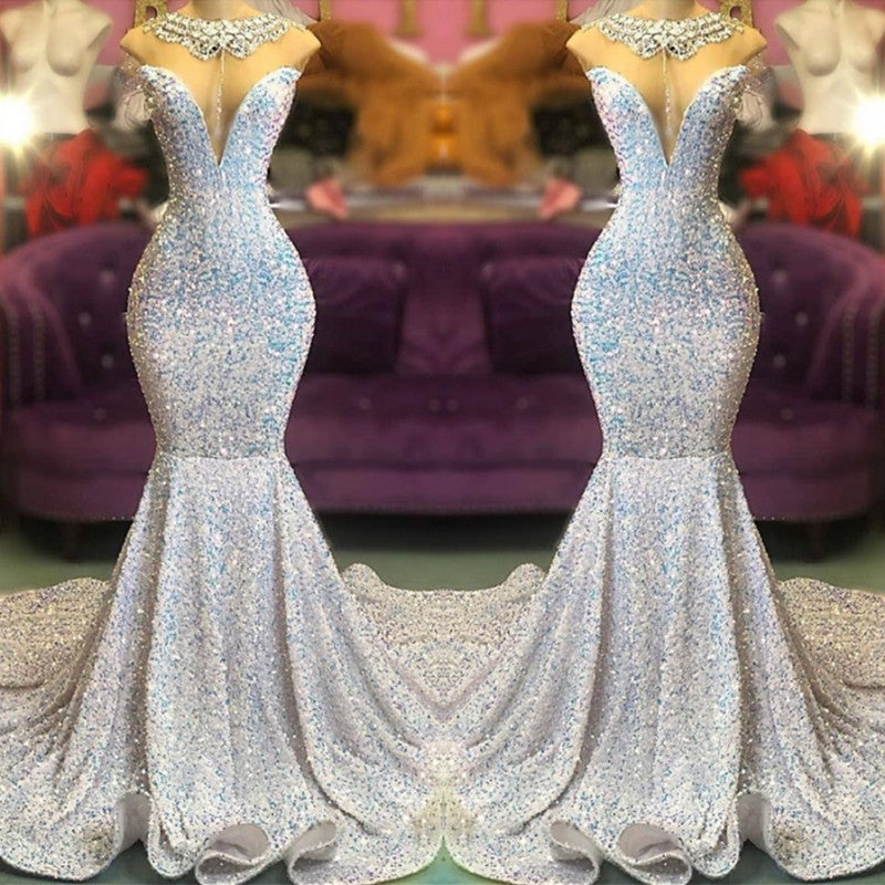Glamorous Long Sequins Mermaid Evening Prom Dress Online-showprettydress