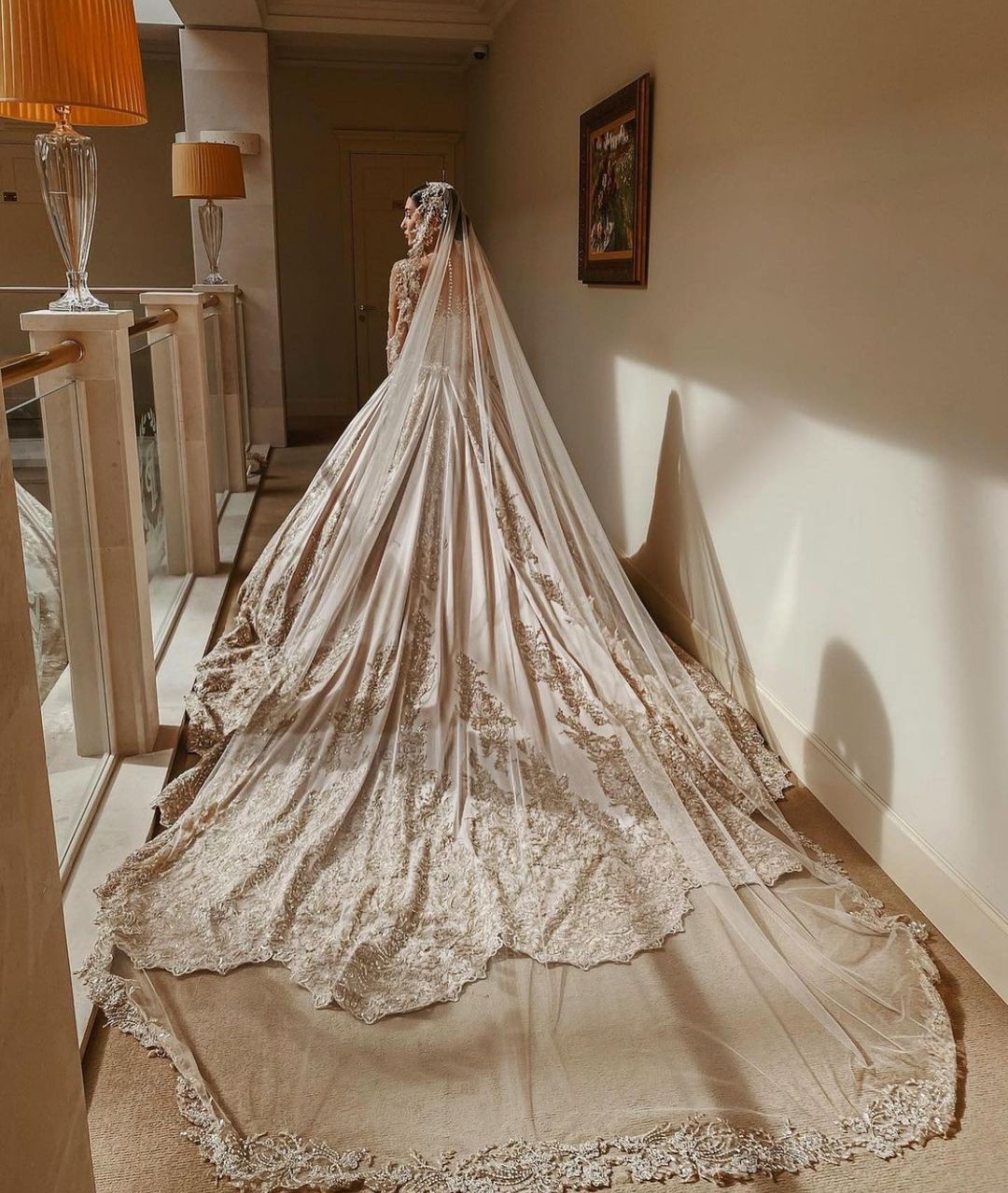 Gorgeous Long Princess Sweetheart Beading Pearl Satin Wedding Dress with Sleeves-showprettydress