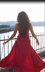 Gorgeous Red Sequined Long Prom Dress Mermaid With Split-showprettydress