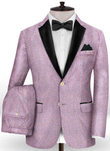 Lavender Slim Fit Prom Outfits Men Suits Designer Two Pieces Jacquard-showprettydress