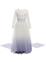 Light Sky Blue Jewel Neck Polyester Long Sleeves Formal Kids Pageant flower girl dresses-showprettydress