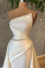 Long A-line Asymmetrical Beaded Open Back Sleeveless Prom Dress-showprettydress