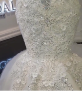 Long Mermaid Off-the-Shoulder Appliques Crystals Wedding Dress-showprettydress