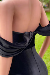 Long Mermaid Off-the-shoulder Sleeveless Prom Dress with Slit-showprettydress