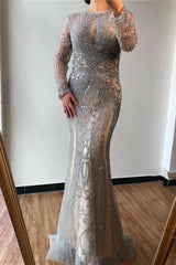 Luxurious Mermaid Halter Rhinestones Prom Party Gowns with Tassel Sparkle Formal Evening Dresses-showprettydress