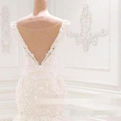 Luxurious Off the Shoulder Mermaid Wedding Dress New Arrival Lace AppliquesBridal Gowns-showprettydress
