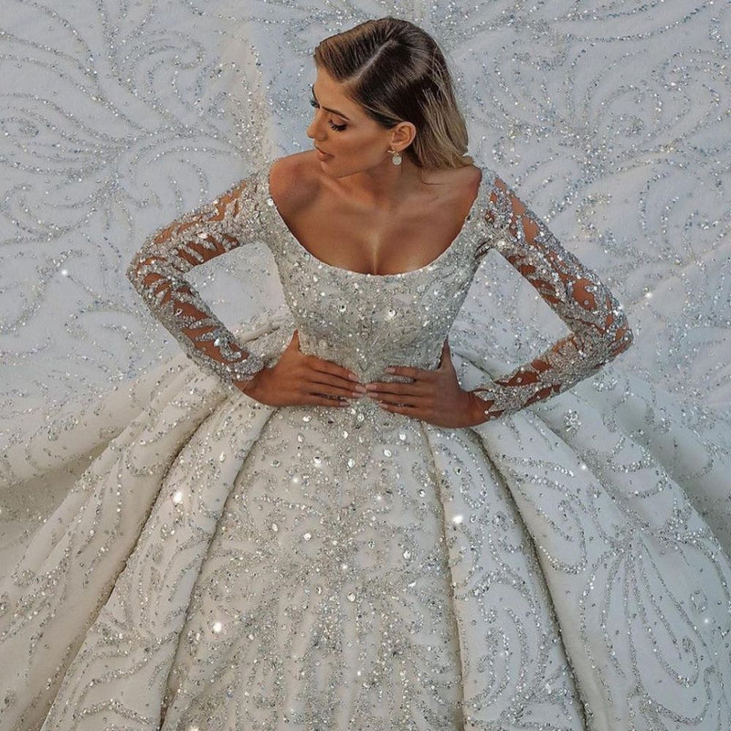White Wedding Dress Princess Ball Gown Lace Appliques Wedding Gowns Plus  Size | eBay