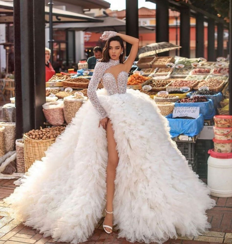 Beaded Ball Gown Wedding Dress With Tulle Skirt | Kleinfeld Bridal