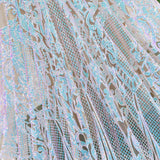 Modest Long Sleeves Mermaid V-neck Sequined Formal Prom Dresses-showprettydress