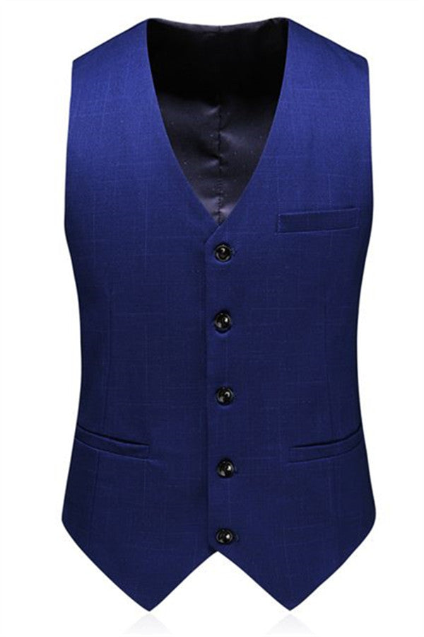 Navy Blue Simple Formal Tuxedo Slim fit Men Suits online-showprettydress