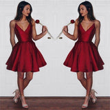 New Arrival Short Spaghetti-strap Sleeveless Ruby Homecoming Dress-showprettydress