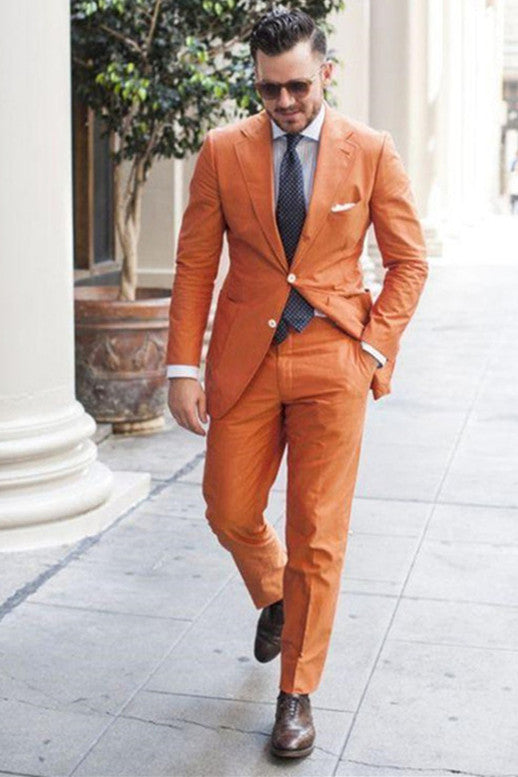 Notched Lapel Designer Men Suits-showprettydress