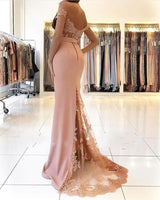 Off Shoulder Slim Mermaid Evening Dress Floor Length Party Gown-showprettydress