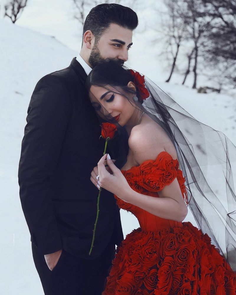 Off-the-Shoulder 3D Floral Printed Ball Gown for Girl Evening Party Dresses-showprettydress