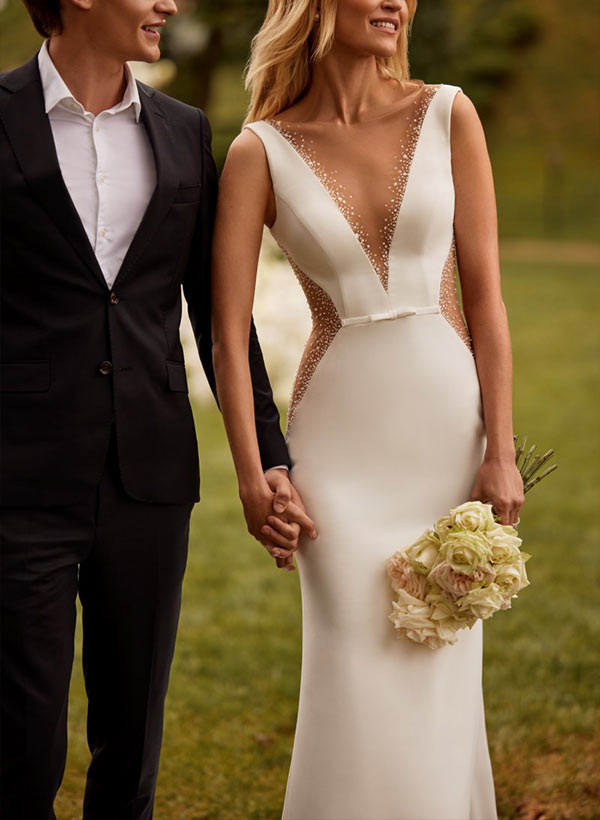 Open Back Wedding Dress-Showprettydress