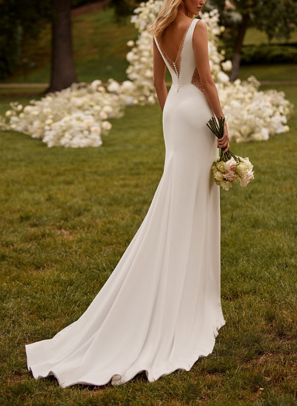Open Back Wedding Dress-Showprettydress