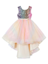 Pink Jewel Neck Tulle Sleeveless Short Princess Dress Bows Formal Kids Pageant flower girl dresses-showprettydress
