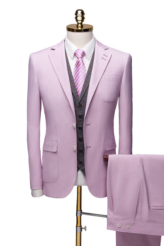 Purple Notched Collar Suit for Prom Classic Three Pieces Tuxedo-showprettydress