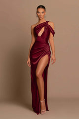 Showprettydess Amazing Dusty Rose Mermaid Prom Dress with Split & Fashionable Design-showprettydress