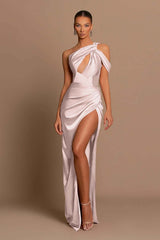 Showprettydess Amazing Dusty Rose Mermaid Prom Dress with Split & Fashionable Design-showprettydress