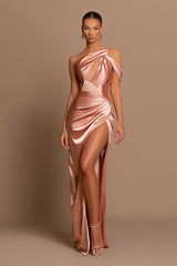 Showprettydess Amazing Dusty Rose Mermaid Prom Dress with Split & Fashionable Design-showprettydress