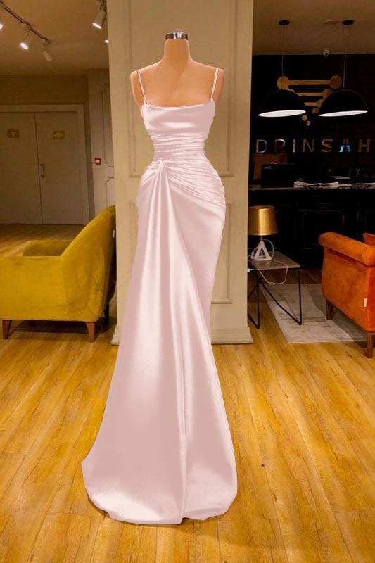 Showprettydess Cabernet Spaghetti-Strap Mermaid Prom Dress with Ruffles-showprettydress
