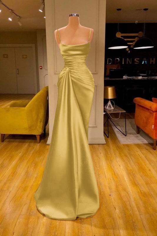 Showprettydess Cabernet Spaghetti-Strap Mermaid Prom Dress with Ruffles-showprettydress