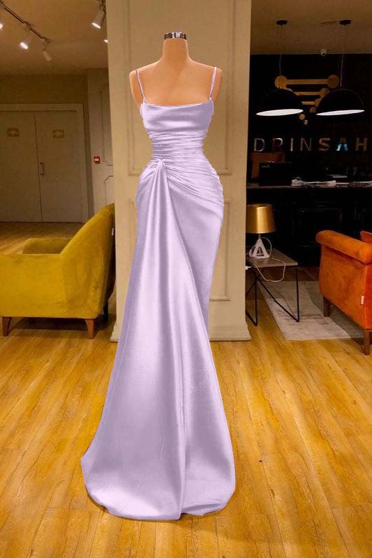 Showprettydess Cabernet Spaghetti-Strap Mermaid Prom Dress with Ruffles-showprettydress