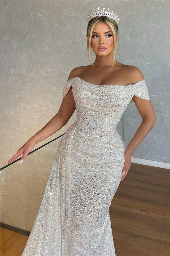 Showprettydess Gorgeous Off-the-Shoulder Mermaid Prom Dress Strapless with Sequins-showprettydress