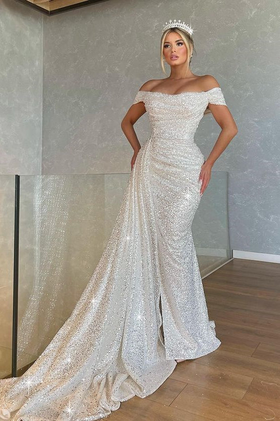 Showprettydess Gorgeous Off-the-Shoulder Mermaid Prom Dress Strapless with Sequins-showprettydress