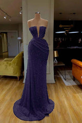 Showprettydess Gorgeous White Strapless Sequined Prom Dress-showprettydress