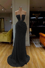 Showprettydess Gorgeous White Strapless Sequined Prom Dress-showprettydress