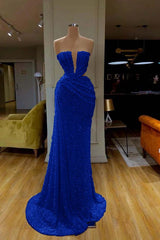 Showprettydess Gorgeous White Strapless Sequined Prom Dress-showprettydress